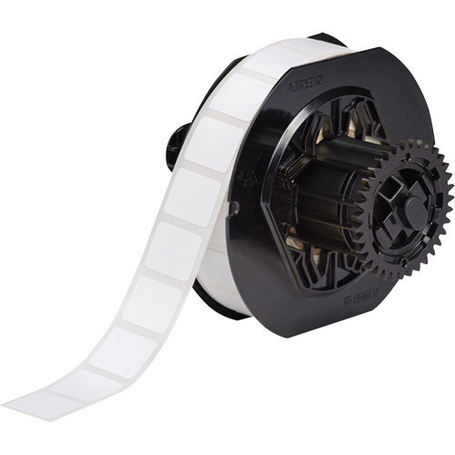 B33 Series Microscope Slide Laboratory Labels, Polyester, 0.9" L x 0.75" H, White Auto-Cam