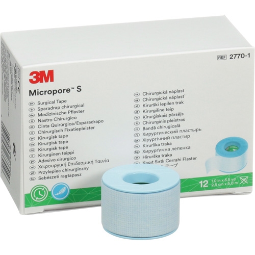 Micropore S Surgical Tape, Non-Medical, 16-1/2' L x 1" W Auto-Cam