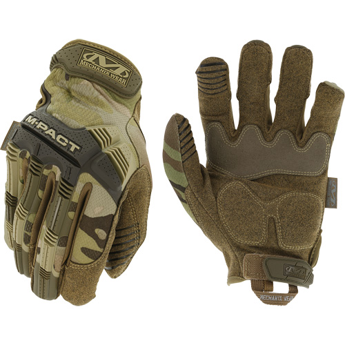 M-Pact&reg; MultiCam Tactical Impact Gloves, 8, Synthetic Palm, Hook & Loop Cuff Auto-Cam