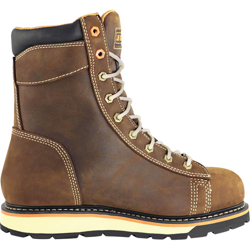 Rigger Work Boots, Leather, Steel Toe, Size 7, Impermeable Auto-Cam