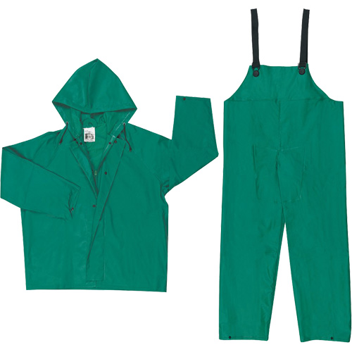 Dominator Limited Flammability Rain Suit, Large, Green Auto-Cam