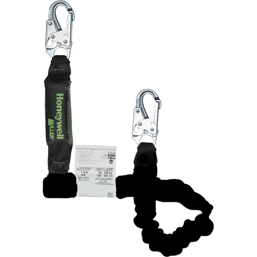 Miller&reg; Arc-Rated Shock-Absorbing Lanyard, 6', Locking Snap Hook Center, Locking Snap Hook Leg Ends, Kevlar&reg; Auto-Cam