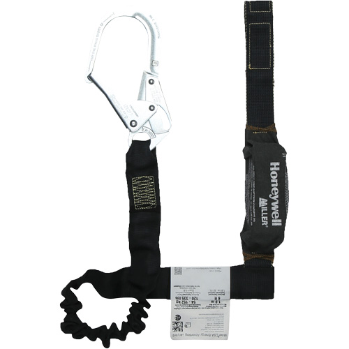 Miller&reg; Arc-Rated Shock-Absorbing Lanyard, 6', Scaffold Hook Center, Choke-Off Loop Leg Ends, Kevlar&reg; Auto-Cam