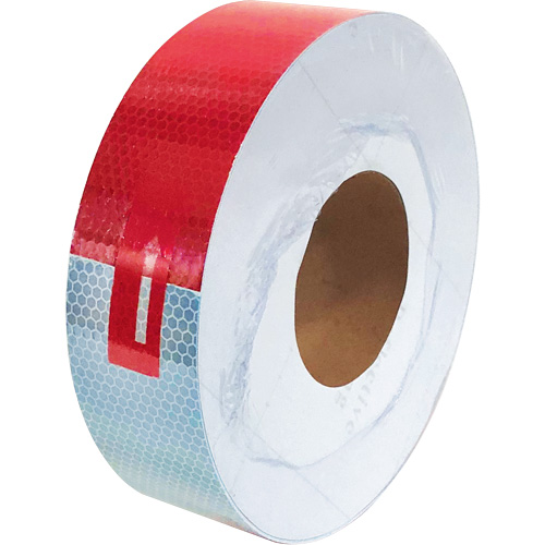 Conspicuity Tape, 2" W x 150' L, Red & White Auto-Cam