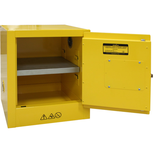 Flammable Storage Cabinet, 4 gal., 1 Door, 17" W x 22" H x 18" D Auto-Cam