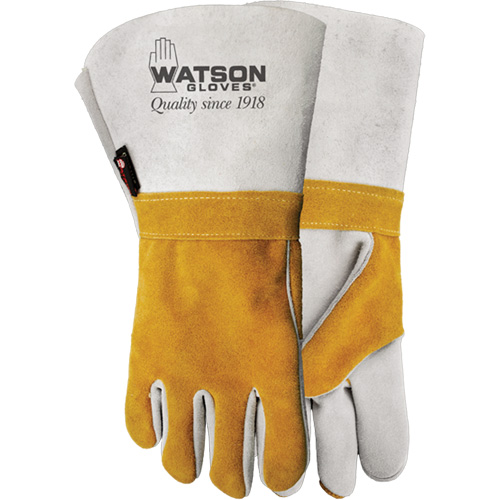 Wopper Welder's Gloves, Split Cowhide, Size 10 Auto-Cam