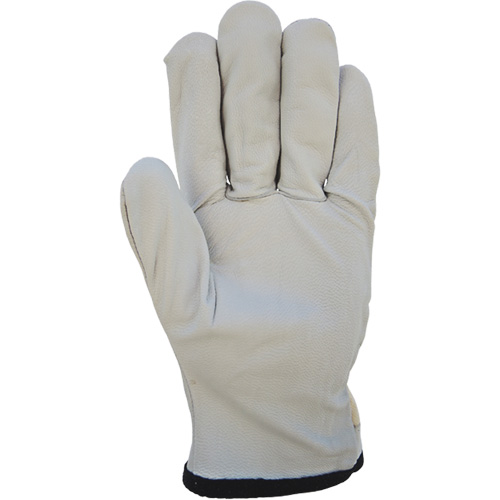 Gants de conducteur &agrave; dos en coton, Grand, Paume en Cuir fleur de ch&egrave;vre Auto-Cam