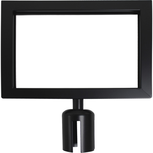 Cadre d'enseigne pour poteau de barri&egrave;re pour le contr&ocirc;le des foules, Noir Auto-Cam