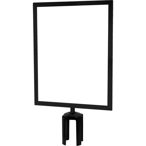 Heavy-Duty Horizontal Sign Holder with Tensabarrier&reg; Post Adapter, Black Auto-Cam