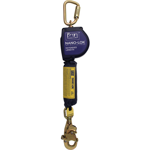 Cordage de s&eacute;curit&eacute; autor&eacute;tractable allong&eacute; Nano-Lok, 10', Dyneema, Pivotant Auto-Cam