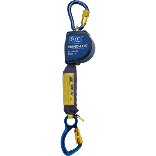 Cordage de s&eacute;curit&eacute; autor&eacute;tractable allong&eacute; Nano-Lok, 10', Dyneema, Pivotant Auto-Cam