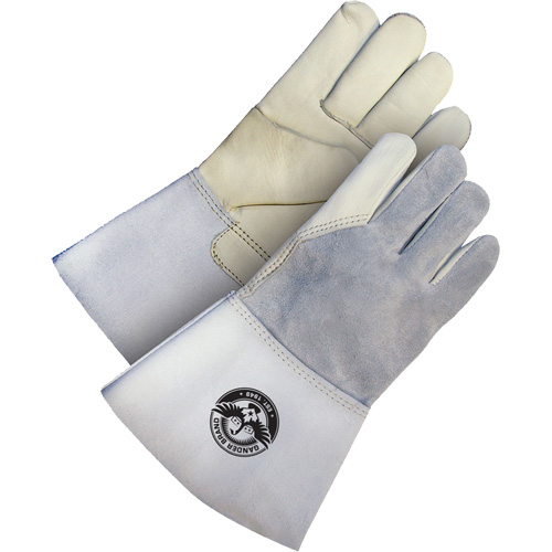 Gander Brand Utility Grain Leather Welder Gloves, Grain Cowhide, Size X-Large Auto-Cam
