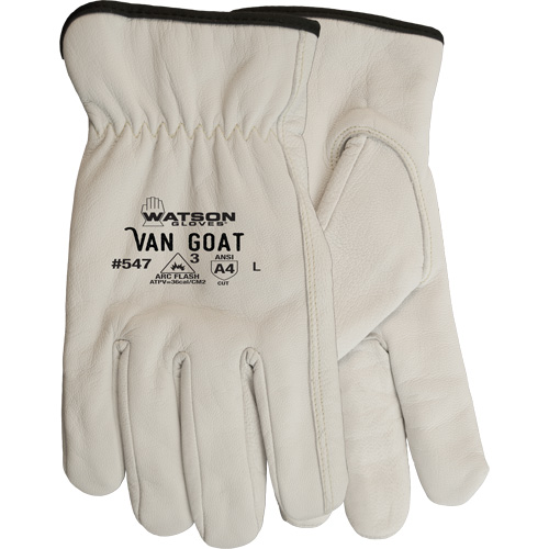 Gants de travail r&eacute;sistants aux coupures Van Goat, Grand, 36 cal/cm², Niveau 3, NFPA 70E Auto-Cam