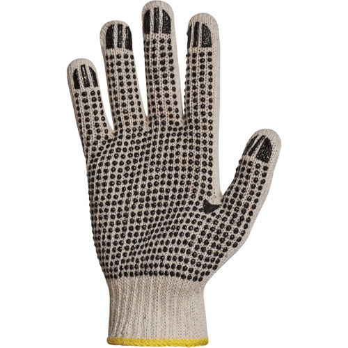 Sure Grip&reg; PVC Dotted String Knit Glove, Poly/Cotton, Single Sided, 7 Gauge, X-Small Auto-Cam