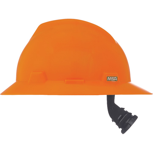V-Gard&reg; Slotted Full-Brim Hardhat, Meets CSA Type 1, Ratchet Suspension, Non-Vented Auto-Cam