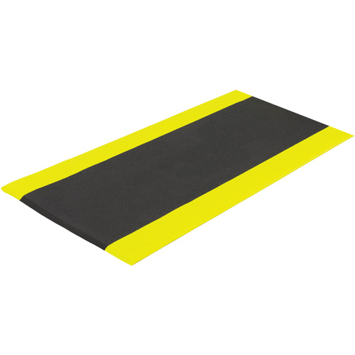 Tapis antifatigue Airsoft, Rugueux, 3' x 5' x 3/8", Noir/Jaune, &eacute;ponge en PVC Auto-Cam