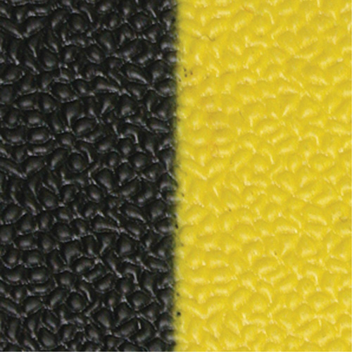 Tapis antifatigue Airsoft, Rugueux, 3' x 5' x 3/8", Noir/Jaune, &eacute;ponge en PVC Auto-Cam