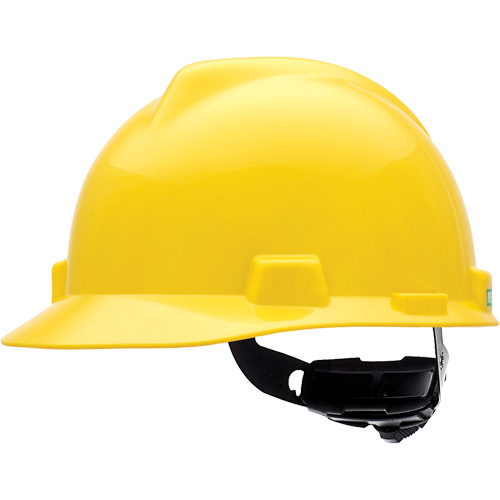 Casque de s&eacute;curit&eacute; &agrave; fentes V-Gard, R&eacute;pond aux normes CSA type 1, Suspension Rochet, Non ventil&eacute; Auto-Cam