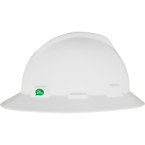 V-Gard&reg; GREEN Slotted Full Brim Hard Hat, Meets CSA Type 1, Ratchet Suspension Auto-Cam