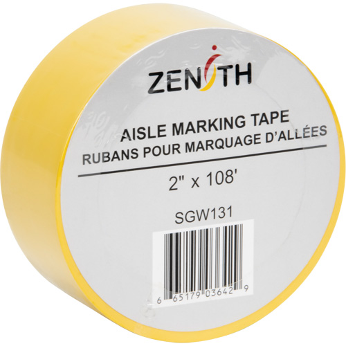 Ruban pour marquage d'all&eacute;es, 2" x 108', PVC, Jaune Auto-Cam