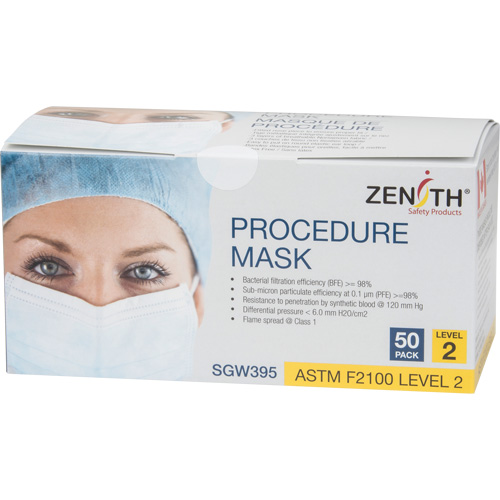 Disposable Procedure Face Masks, ASTM F2100 Level 2, Class 1 Auto-Cam