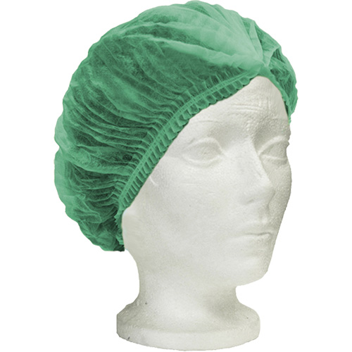 Bonnet bouffant pliss&eacute; Ronco Care, Polypropyl&egrave;ne, 21", Vert Auto-Cam