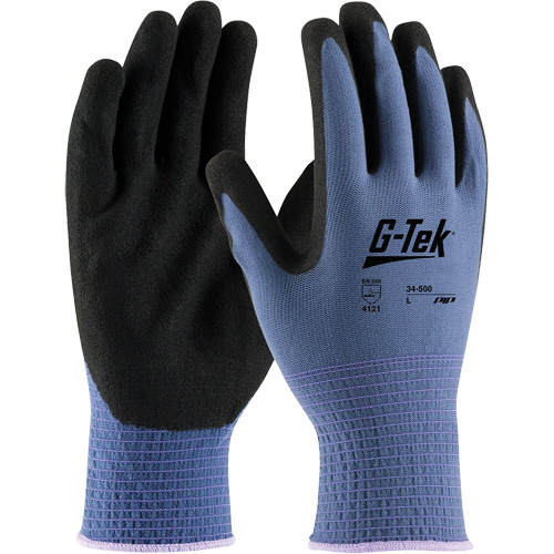 Gants enduits G-Tek GP, Petit, R&ecirc;vetement Nitrile, Calibre 13, Enveloppe en Nylon Auto-Cam