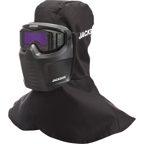 Rebel ADF Welding Mask, 3.5" L x 1.3" W View Area, 3/5-12 Shade Range, Black Auto-Cam