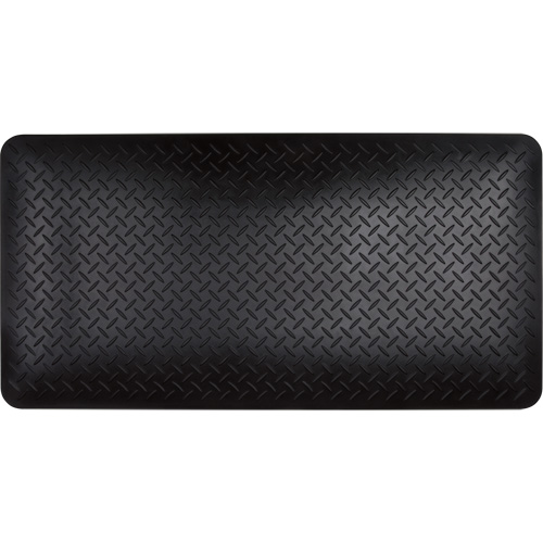 Tapis antifatigue, Losange, 1-2/3' x 3-1/4' x 3/4", Noir, Polyur&eacute;thane Auto-Cam