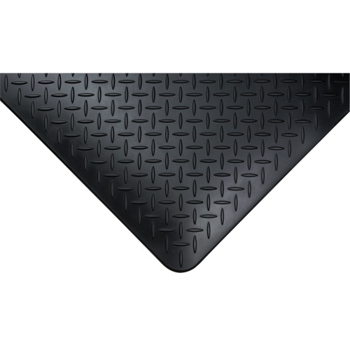 Tapis antifatigue, Losange, 1-2/3' x 3-1/4' x 3/4", Noir, Polyur&eacute;thane Auto-Cam