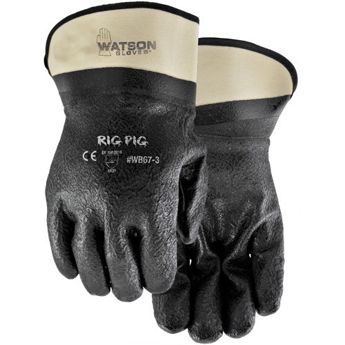 Gants Rig Pig, Taille unique, R&ecirc;vetement Nitrile/PVC, Enveloppe en Jersey Auto-Cam