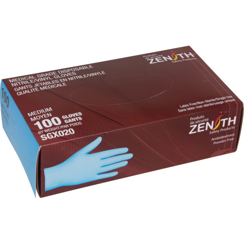 Tactile Medical-Grade Disposable Gloves, Small, Nitrile/Vinyl, 4.5-mil, Powder-Free, Blue, Class 2 Auto-Cam