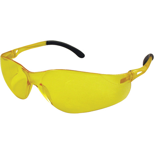 Lunettes de s&eacute;curit&eacute; Sen-Tec, Lentille Ambr&eacute;e, Anti-&eacute;gratignures, R&eacute;pond ou surpasse la norme CSA Z94.3 Auto-Cam