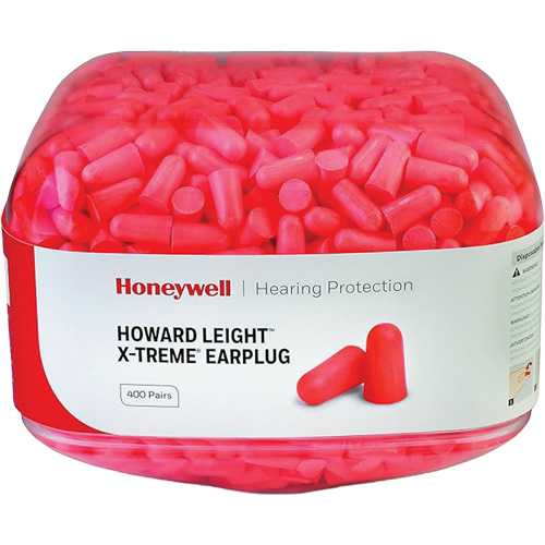 Bouchons doreilles jetables X-Treme Howard Leight, Vrac - Contenant Auto-Cam