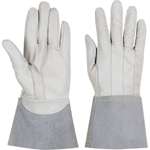 852 Ranpro&reg; FR White Stags TIG Gloves, Full Grain Calfskin, Size Small Auto-Cam