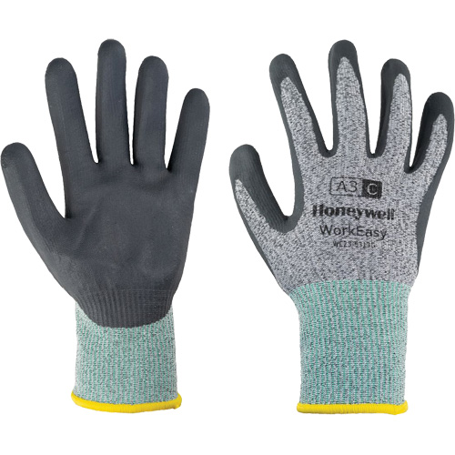 Gants de protection contre les coupures WorkEasy, Taille 6/T-petit, Calibre 13, Rev&ecirc;tement Mousse de nitrile, Enveloppe en PEHP/Fibre de verre, ASTM ANSI niveau A3/EN 388 niveau C Auto-Cam