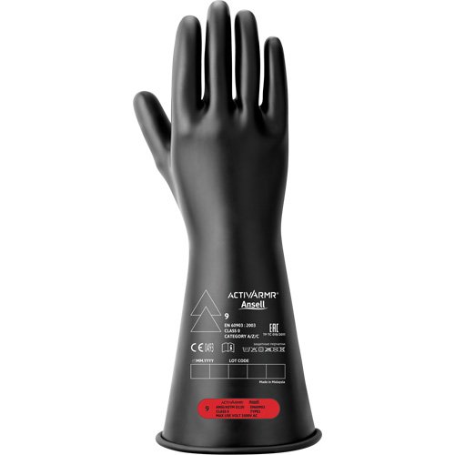 Gants isolants &eacute;lectriques, ASTM classe 0, Taille 10, 11" lo Auto-Cam