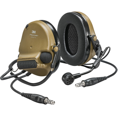 Peltor ComTac VI NIB Dual Lead Headset, Neckband Style, 22 dB Auto-Cam