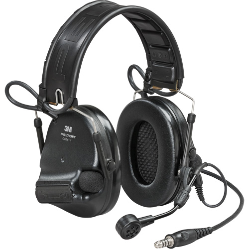 Casque VI NIB avec fils de sortie unique et rail arc Peltor ComTac, Style Bandeau, 23 dB Auto-Cam