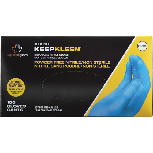 KeepKleen&reg; Disposable Glove, Small, Nitrile, 2.8-mil, Powder-Free, Blue Auto-Cam