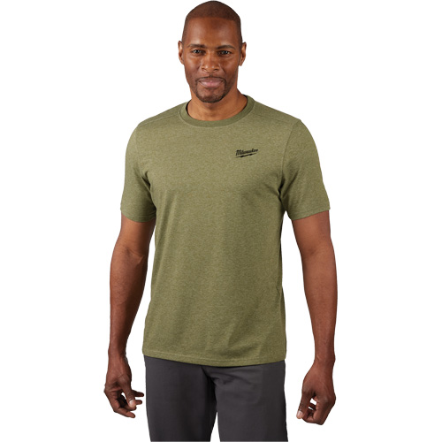 Hybrid Work Tee Shirt, Men's, Small, Green Auto-Cam