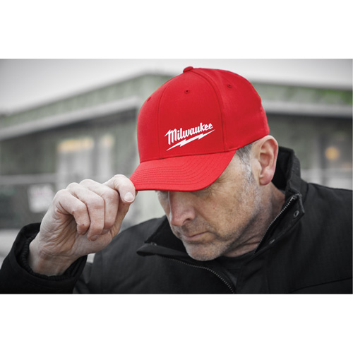 Flexfit&reg; Fitted Hat, Red, Poly-Cotton Auto-Cam