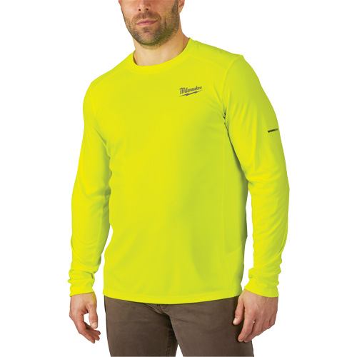 Workskin Lightweight High Visibility Shirt, Men's, Small, Yellow Auto-Cam
