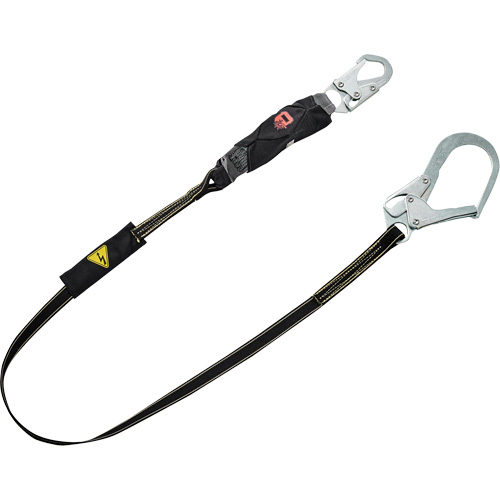 V-Series Welding Shock Absorbing Lanyard, 6', Snap Hook Center, Snap Hook Leg Ends, Kevlar&reg;/Nomex&reg; Auto-Cam