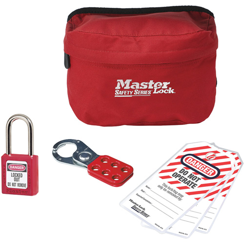 Trousse de cadenassage personnalis&eacute;e avec cadenas en thermoplastique Zenex, 6 composants compris Auto-Cam