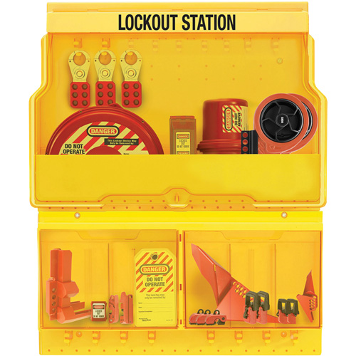 Premier Valve & Electrical Deluxe Lockout Station, None Padlocks, 32 Padlock Capacity, Padlocks Not Included Auto-Cam