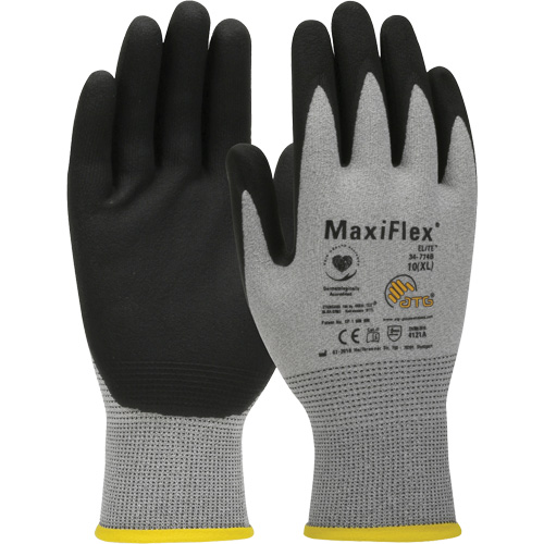 ATG MaxiFlex&reg; Elite Ultra Lightweight Touchscreen Compatible Gloves, Large, Nitrile Coating, 18 Gauge, Nylon Shell Auto-Cam