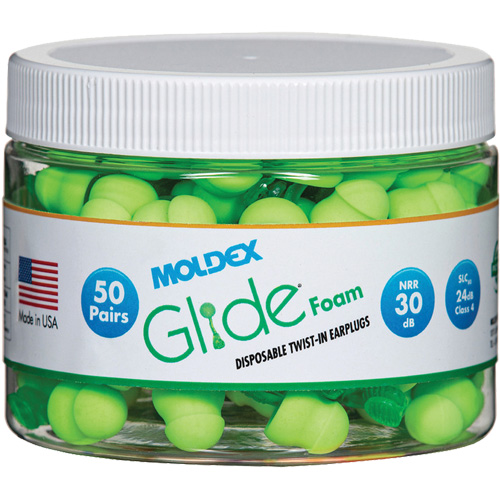 Glide&reg; Foam Earplugs, Bulk - Canister Auto-Cam