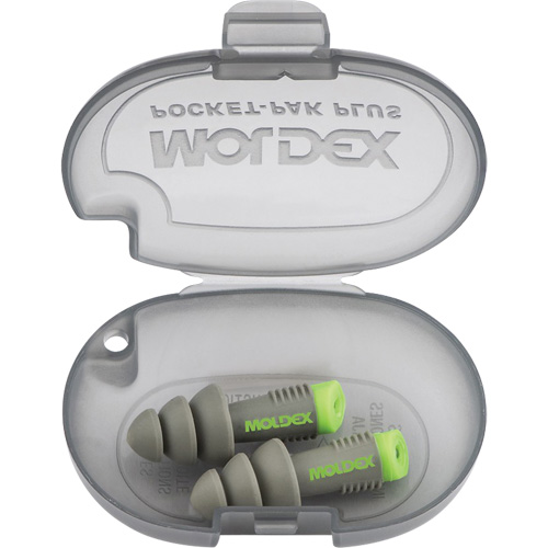 Alphas Reusable Earplugs, Uncorded, Bulk - Plastic Case, 27 dB NRR, One-Size Auto-Cam