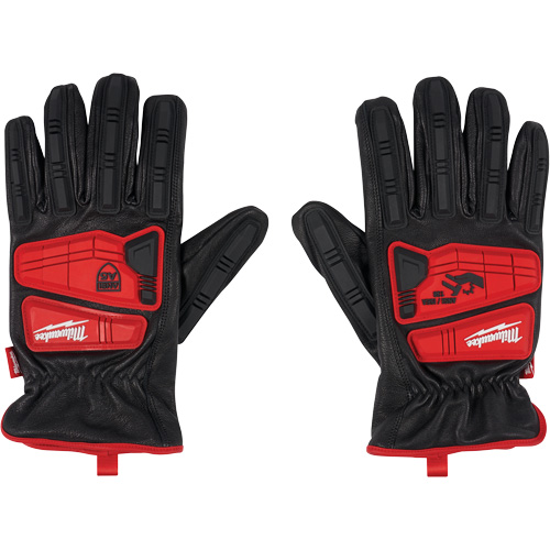 Goatskin Impact Gloves, Small, Grain Leather Palm Auto-Cam